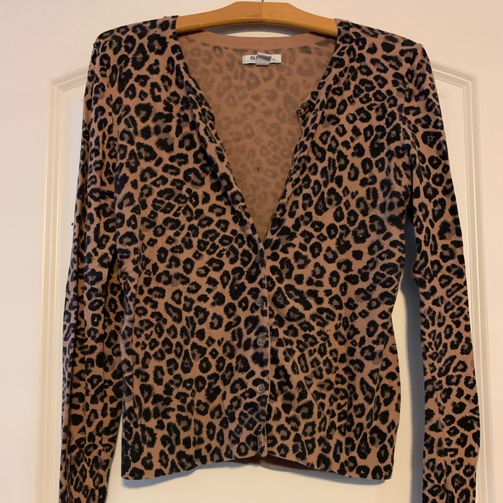 Leopard print cardigan